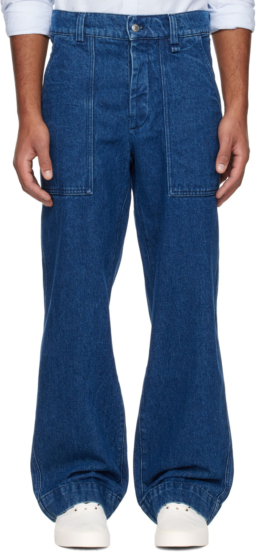 Jeans MAISON KITSUNÉ Workwear Jeans Sininen | NM01108WW5023