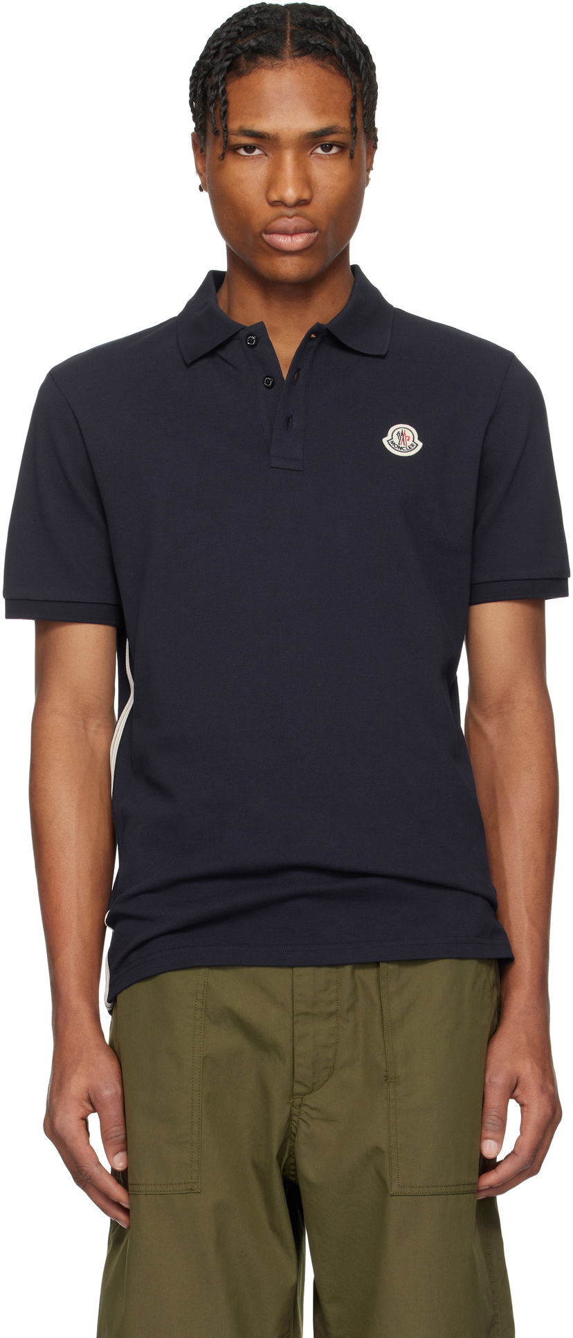 Poolopaita Moncler Moncler Archivio Short Sleeve Polo Tummansininen | K10918A0002689A16