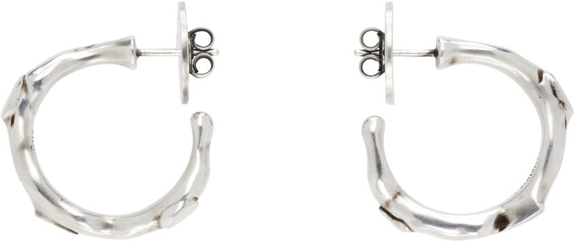 Korvakorut Ann Demeulemeester Ann Demeulemeester Juana Silver Thorn Hoop Earrings Metallinen | 2520-W-JE53-JW020-070