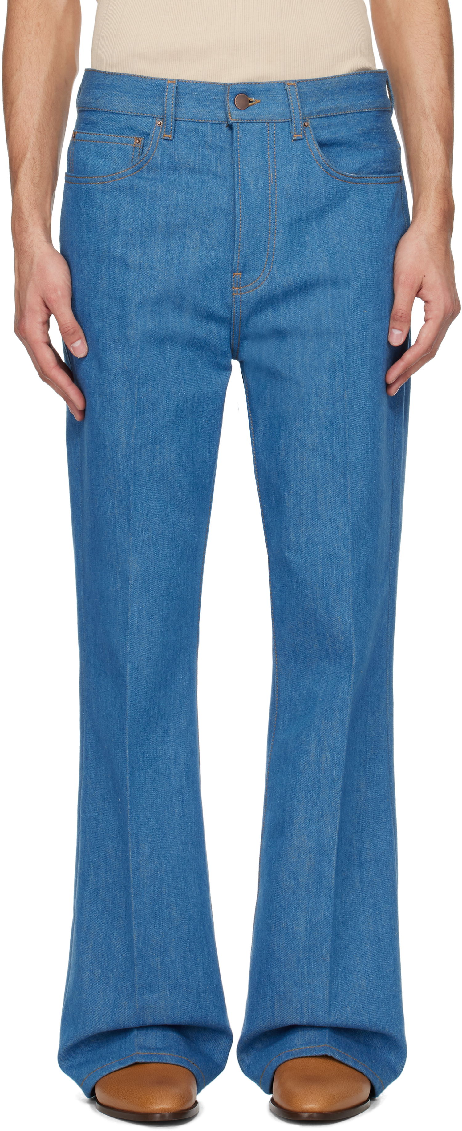 Jeans AMIRI AMIRI Creased Flare Jeans Sininen | AMDNFR1011, 0