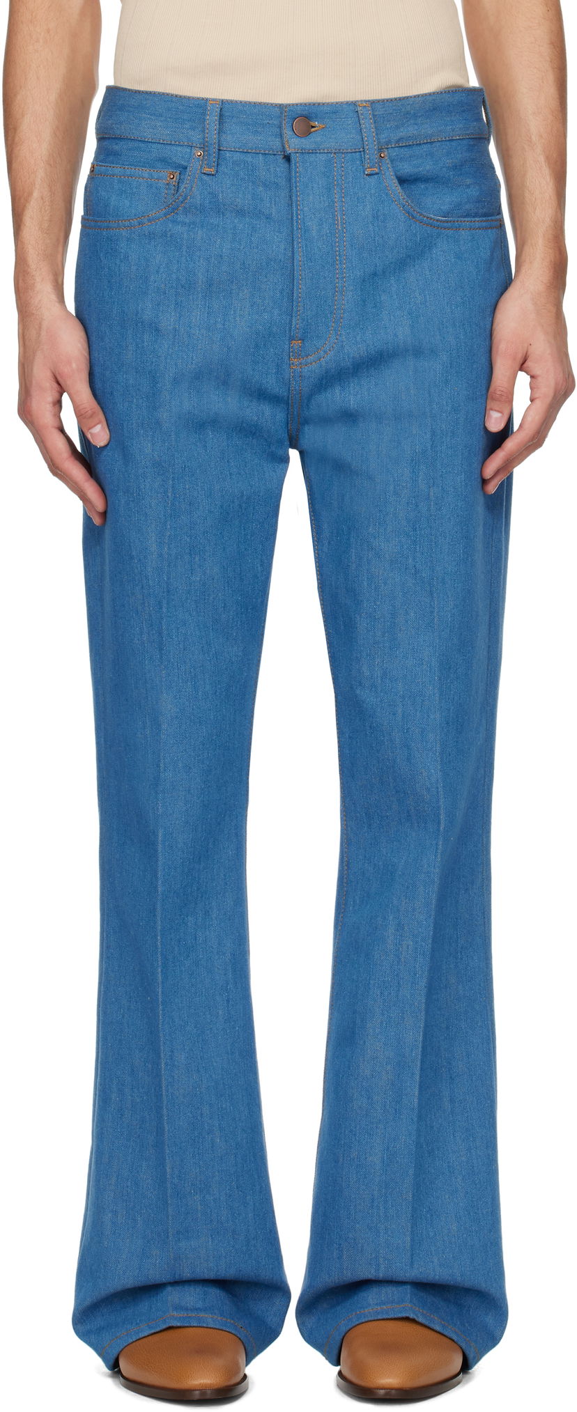 Jeans AMIRI AMIRI Creased Flare Jeans Sininen | AMDNFR1011