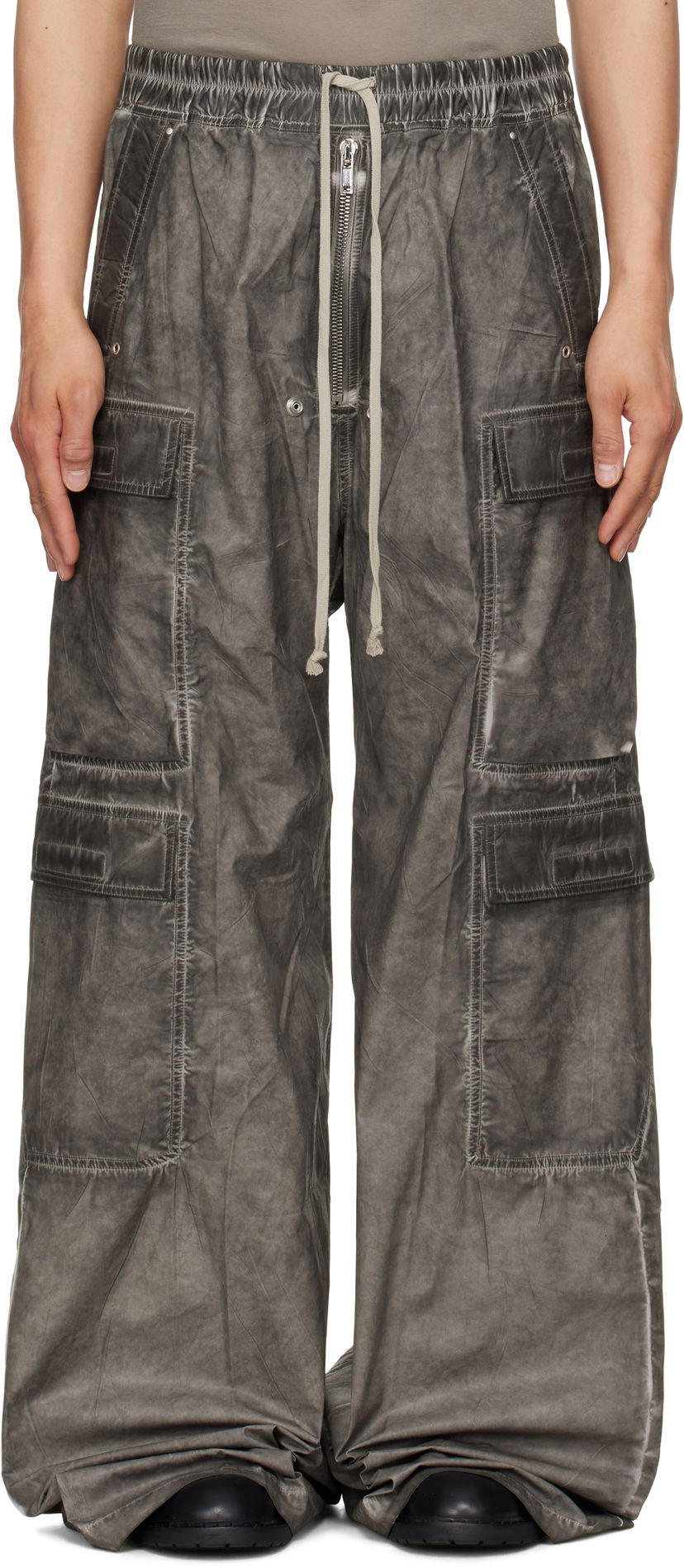 Cargo housut Rick Owens Rick Owens DRKSHDW Hollywood Double Cargo Jumbo Belas Pants Harmaa | DU01E3398 PF