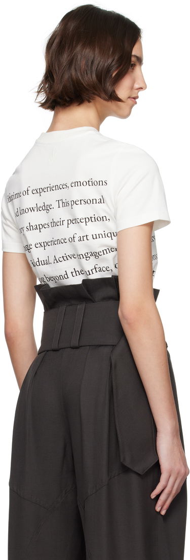 T-paita JW Anderson JW Anderson Text Print T-Shirt Valkoinen | JT0294-PG1510, 2