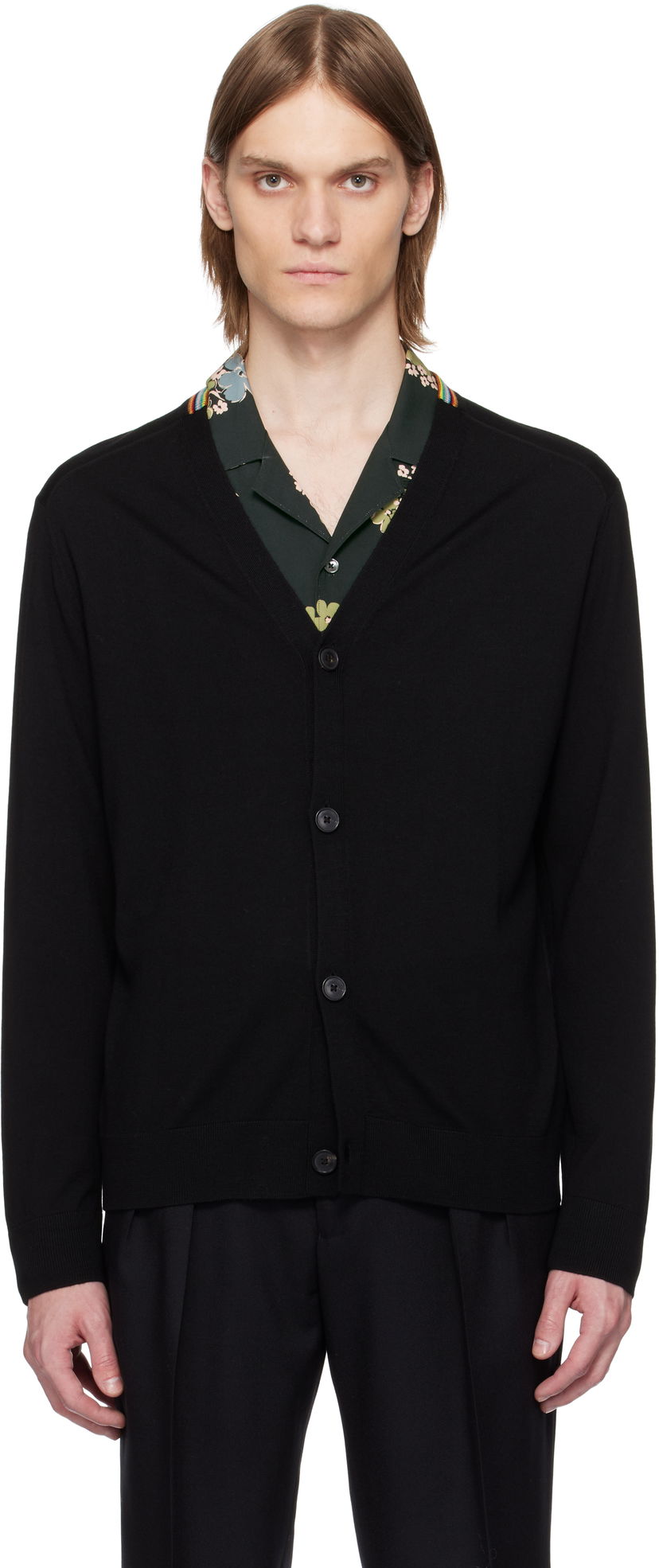 Villapaita Paul Smith Paul Smith Washable Wool Signature Stripe Cardigan Musta | M1R-250Z-P02094-79