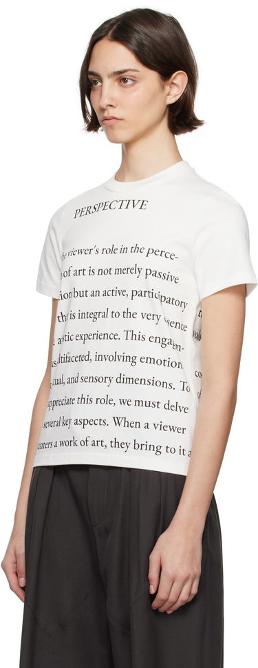 T-paita JW Anderson JW Anderson Text Print T-Shirt Valkoinen | JT0294-PG1510, 3