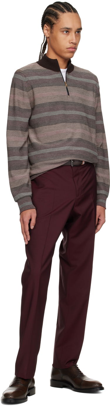 Villapaita Paul Smith Paul Smith Hazy Stripe Zip Sweater Ruskea | M1R-254Z-P02590-92, 3