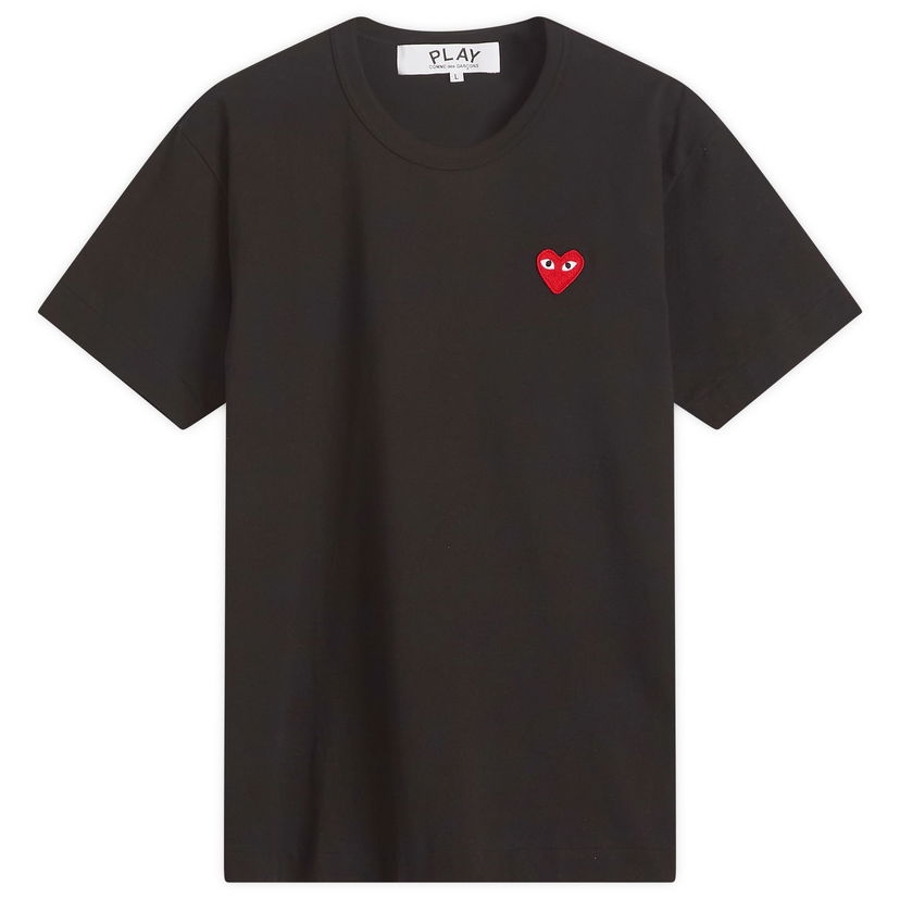 T-paita Comme des Garçons Play Basic Logo Tee Musta | AX-T108-051-1