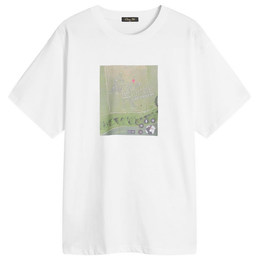 T-paita Dime GPS Graphic T-Shirt, Size Large Valkoinen | DIMESU2555-WHT