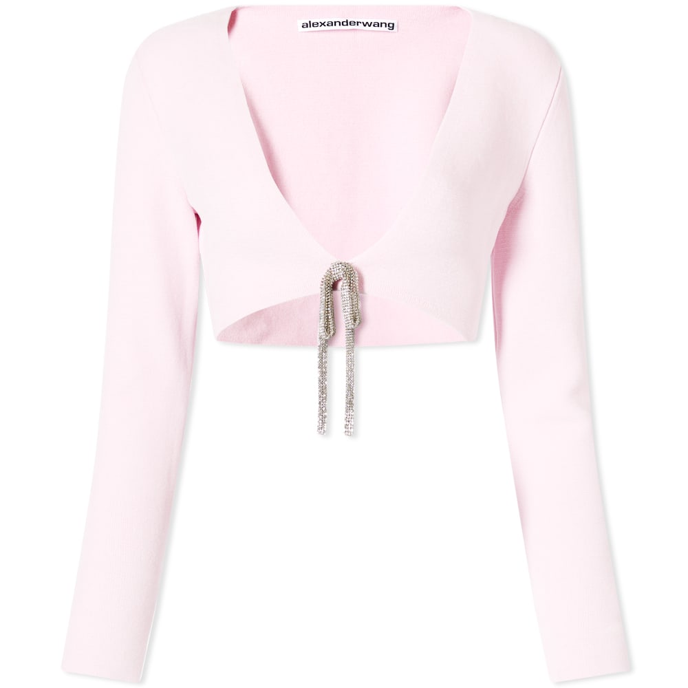 Villapaita Alexander Wang V-Neck Crop Cardigan Vaaleanpunainen | 1KC1233033-950, 0