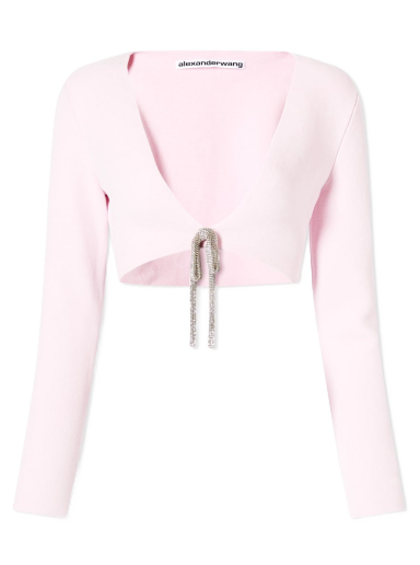 Villapaita Alexander Wang V-Neck Crop Cardigan Vaaleanpunainen | 1KC1233033-950