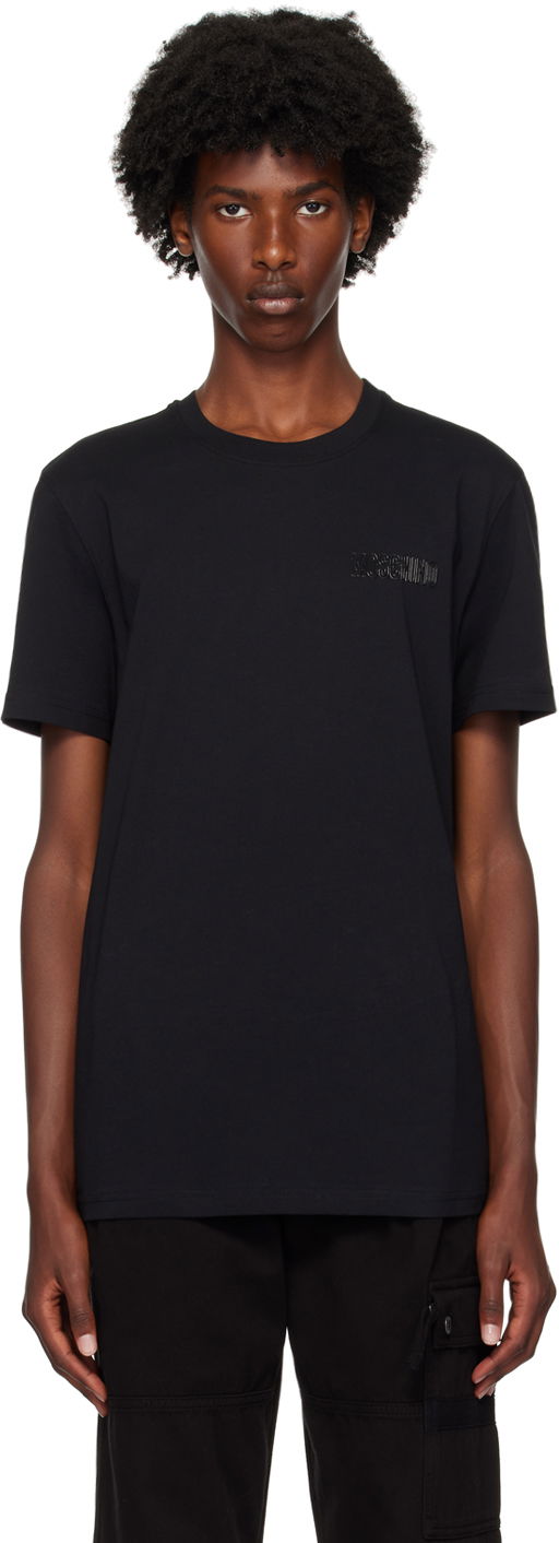 T-paita Moschino Outline T-Shirt Musta | 242ZRA071270410555