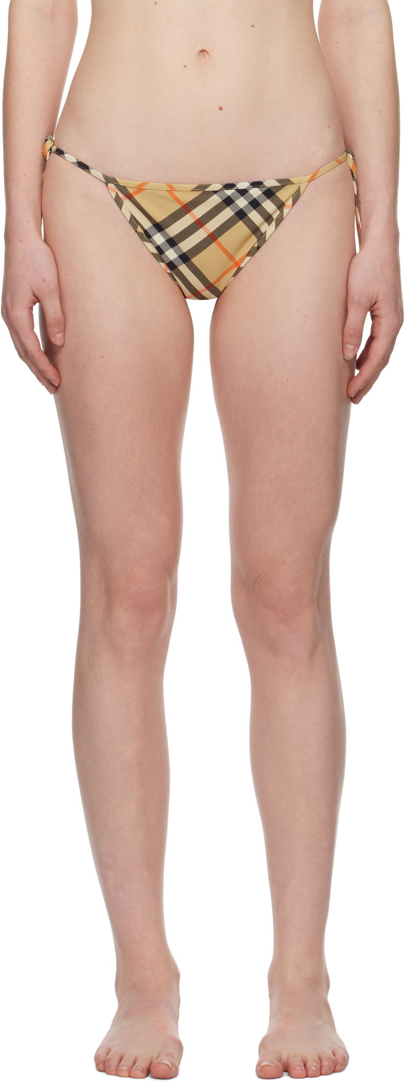 Uimapuvut Burberry Check Bikini Bottom Beige | 8100760