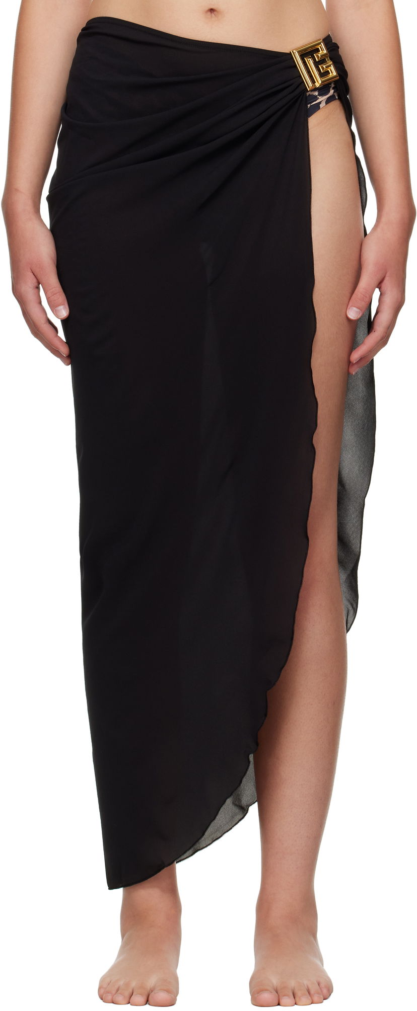 Uimapuvut Balmain Balmain Long Cover-up Skirt Musta | BKG462220