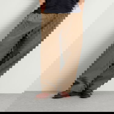 Housut Studio Nicholson Studio Nicholson Double Pleat Volume Pants, Size Large Ruskea | YALESNM-788-BLD, 5