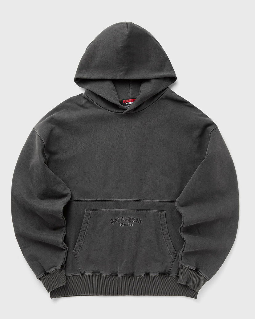 Huppari Pleasures Iuter Marco Hoodie Musta | P24IU006-CHARCOAL