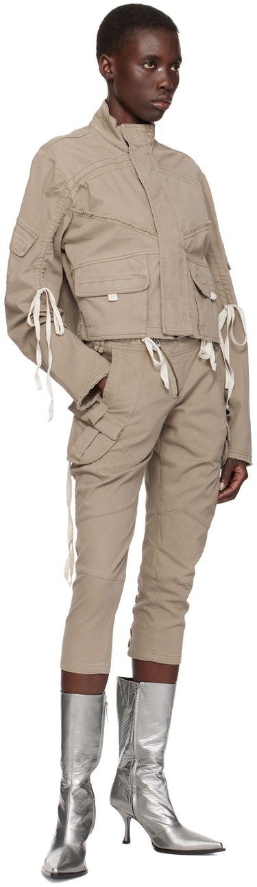 Takki Ottolinger Ottolinger Drawstring Crop Jacket Beige | 0904001, 3
