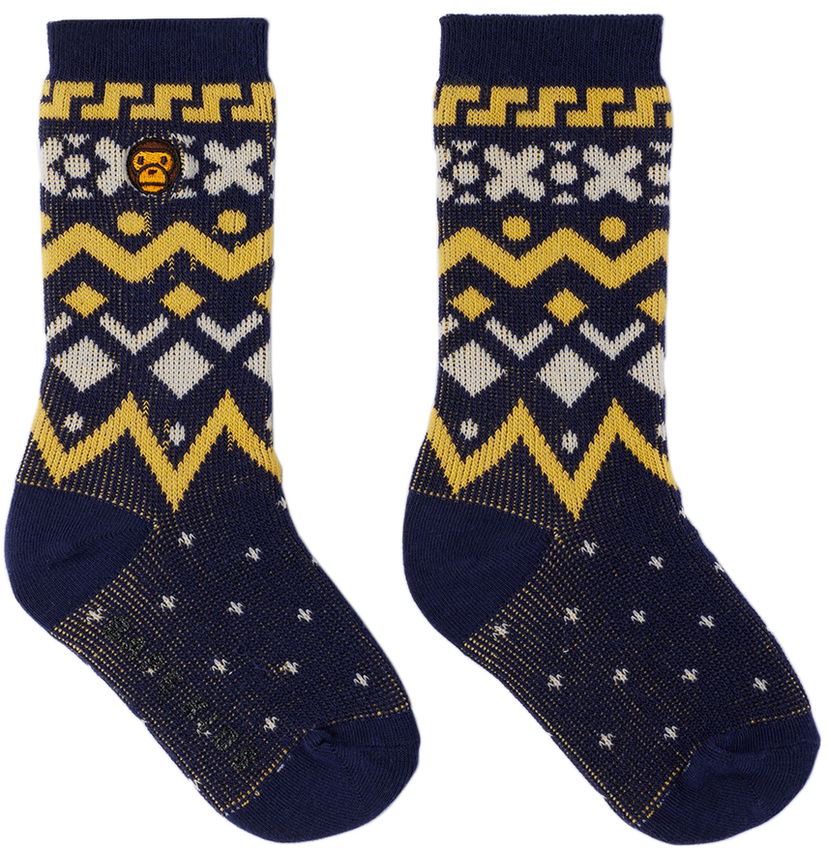 Sukat BAPE Baby Milo Nordic Socks Sininen | 002SOI803004K