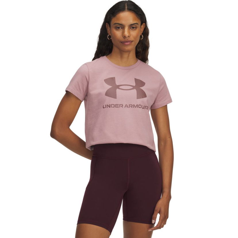T-paita Under Armour Under Armour Sportstyle Crop T-Shirt Vaaleanpunainen | 1356305-673