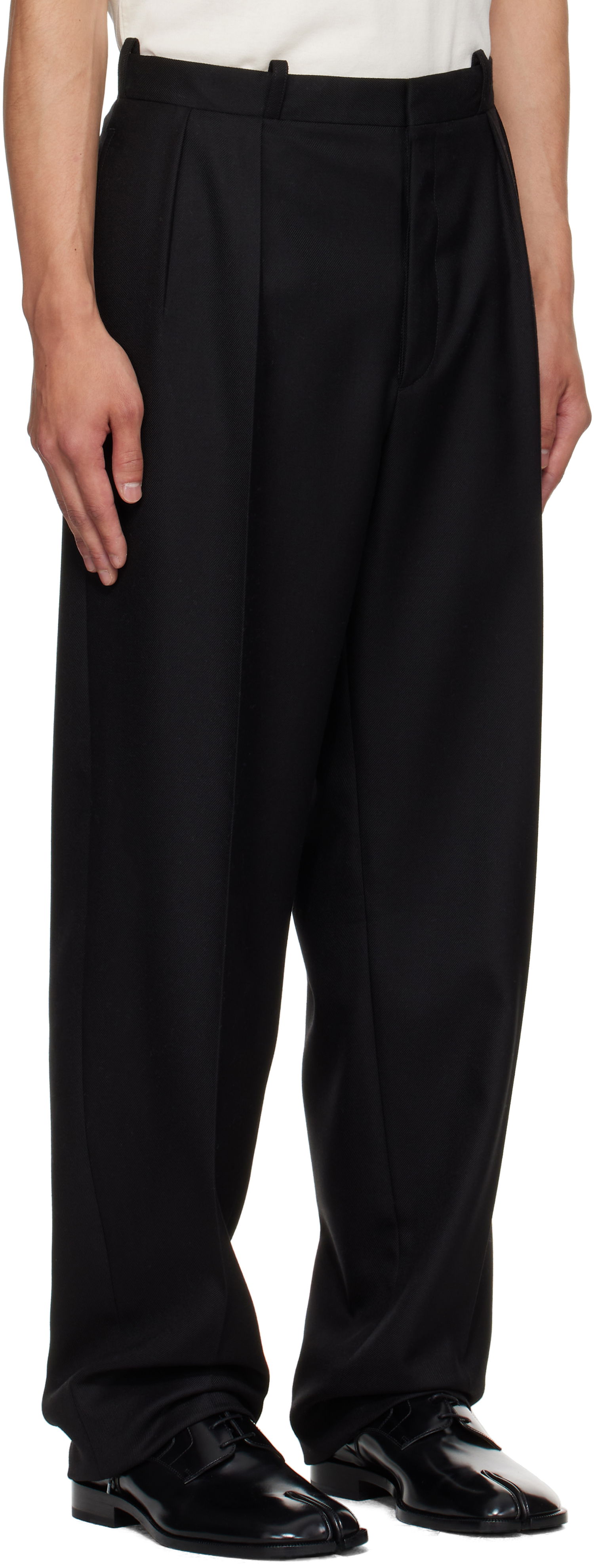Housut Maison Margiela Maison Margiela Virgin Wool Trousers Musta | S50KA0687 M35504, 1