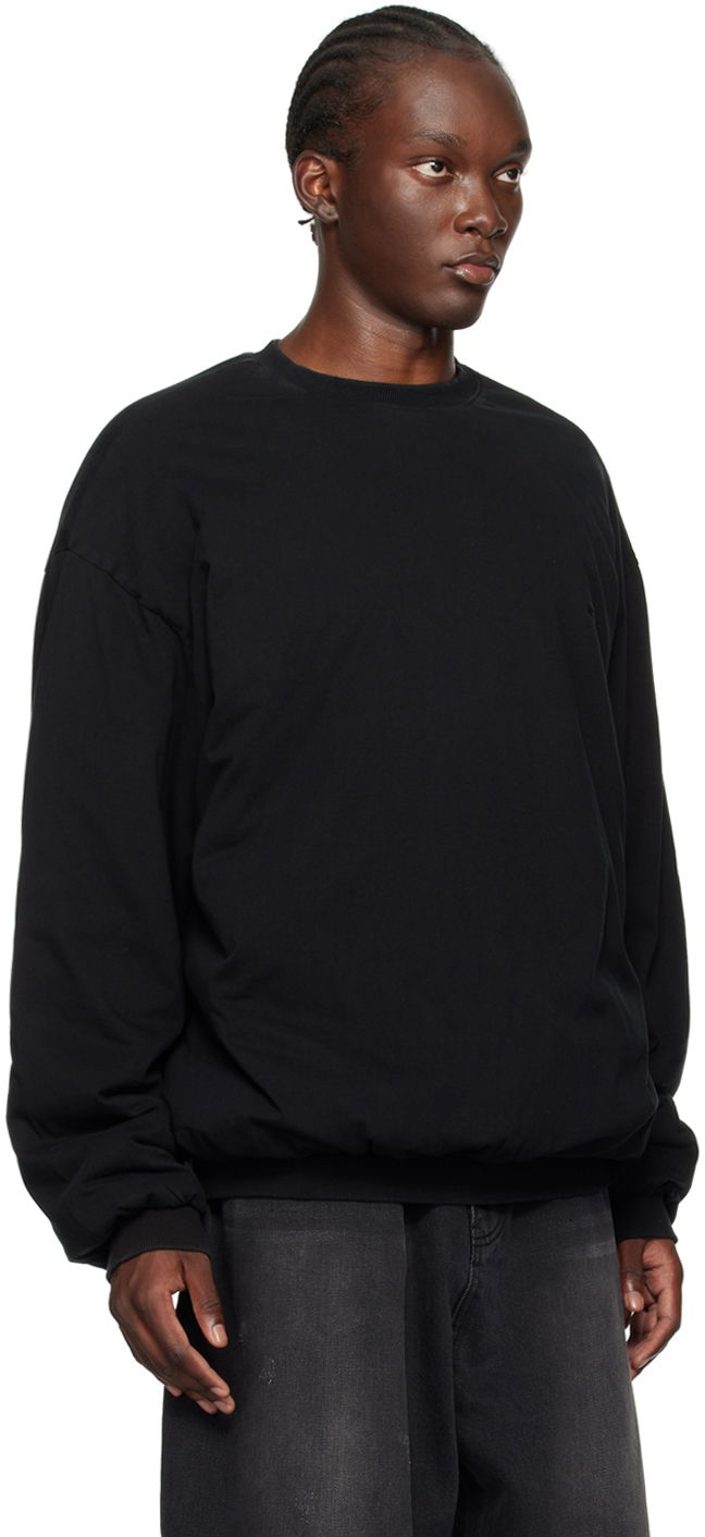 Villapaita We11done We11done Padded Sweatshirt Musta | WD-TS2-24-785-U-BK, 1