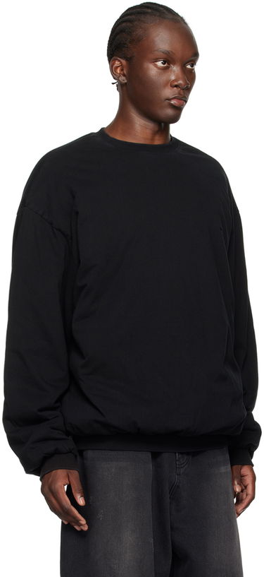 Villapaita We11done We11done Padded Sweatshirt Musta | WD-TS2-24-785-U-BK, 1