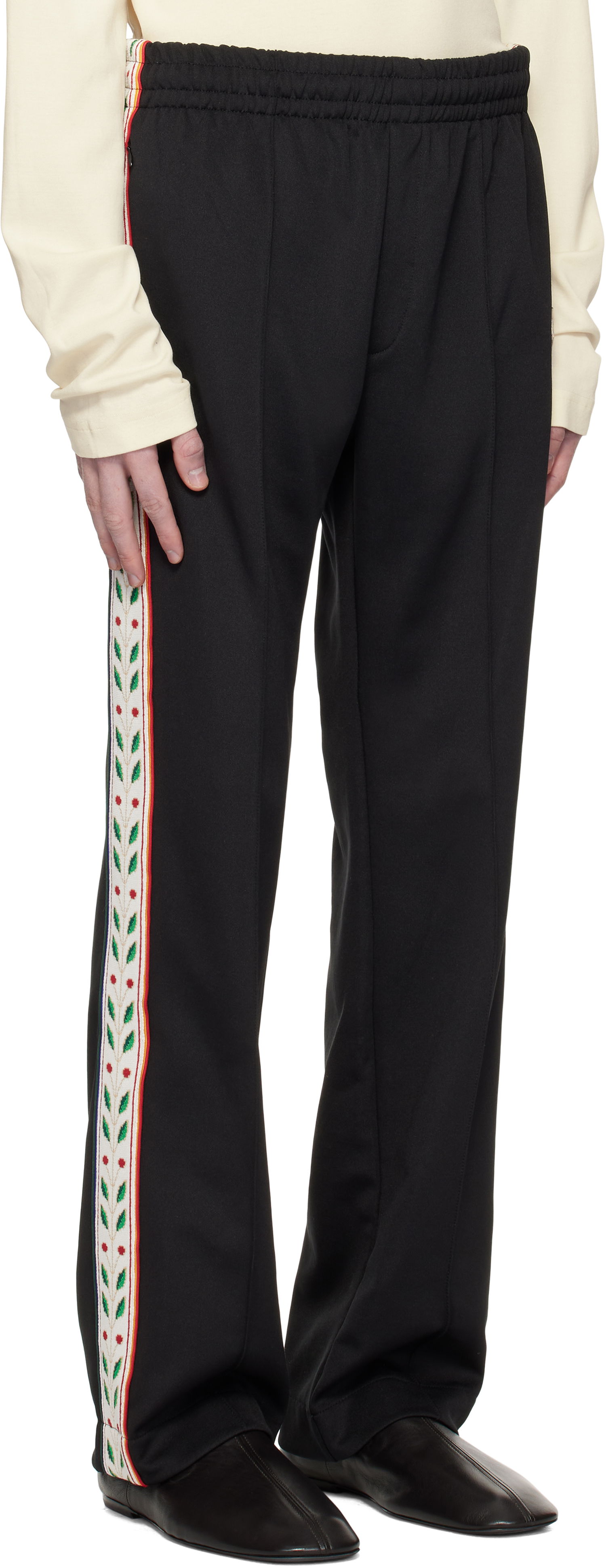 Verryttelyhousut Casablanca Laurel Track Pants Musta | MPS25-JTR-230-01, 1