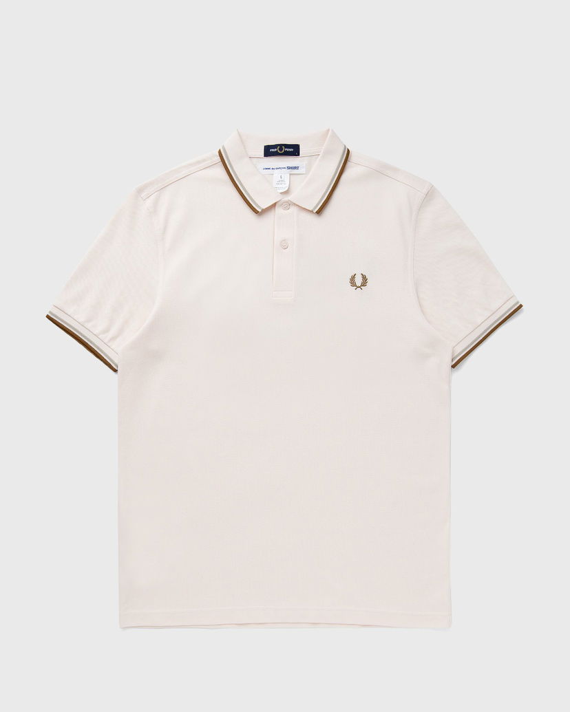 Poolopaita Comme des Garçons Fred Perry Knit T-Shirt Beige | FO-T501-S25-3