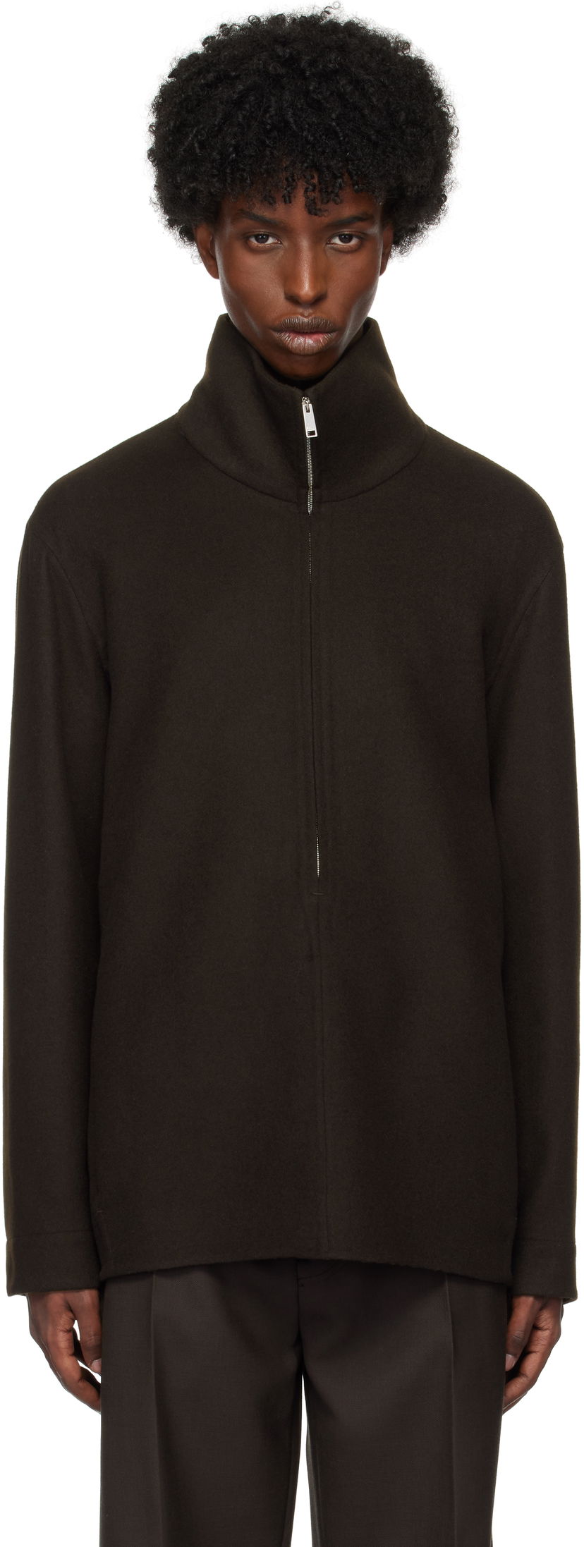 Takki ZEGNA Cashmere Overshirt Jacket Ruskea | 887202A8SON86