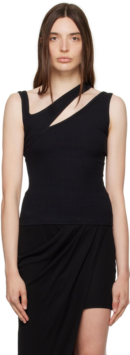 Tankkitoppi Han Kjøbenhavn Han Kjobenhavn Cutout Ribbed Tank Top Musta | W-132789