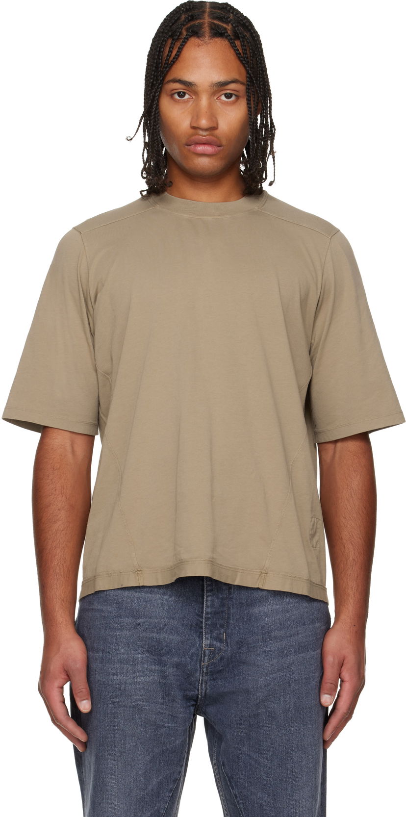 T-paita Rick Owens DRKSHDW Concordians Walrus T-shirt Beige | DU02E7252 RNP