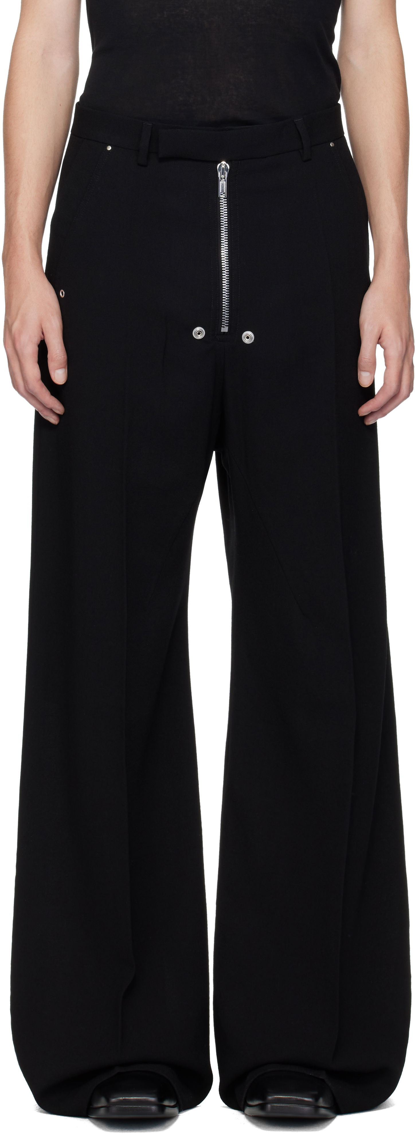 Housut Rick Owens Concordians Tailored Wide Belas Trousers Musta | RU02E1354 WA, 0