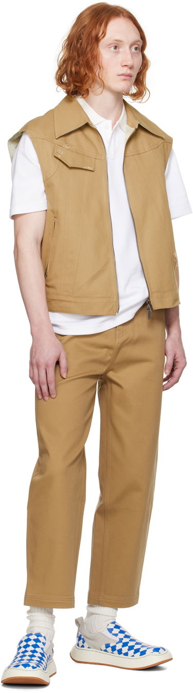 Housut ADER ERROR Tapered Cropped Trousers Beige | BMSGFYBT0101BG, 3