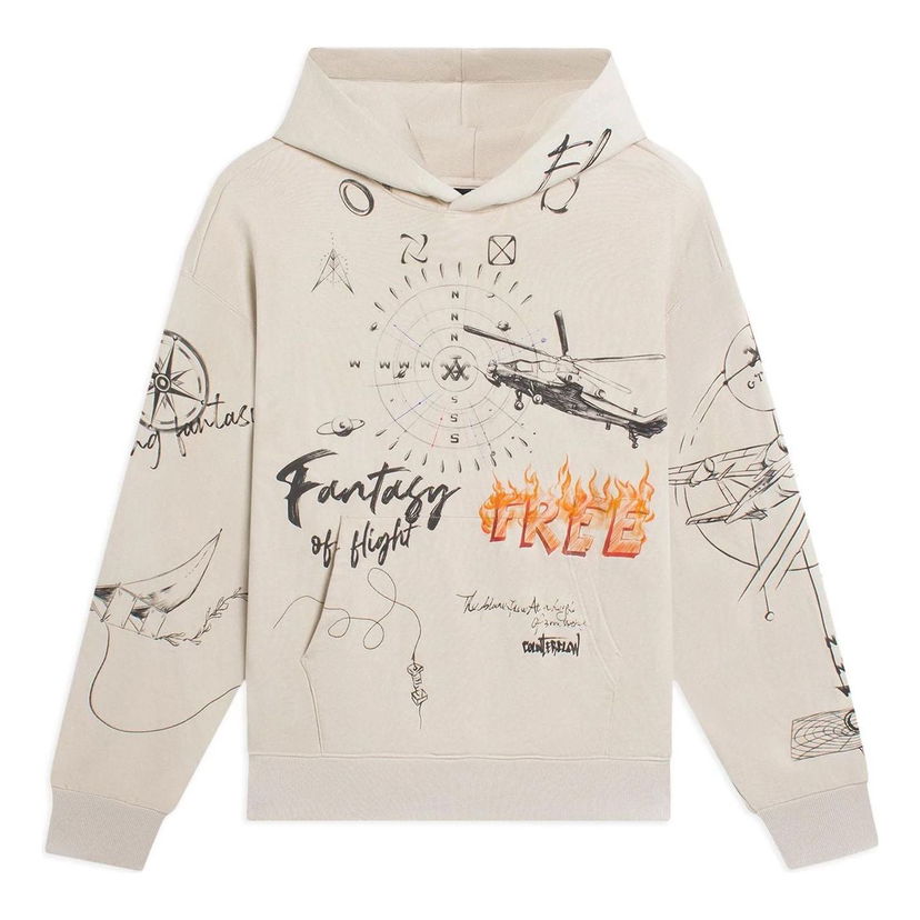 Huppari Li-Ning Counterflow Graphic Sweatshirt Beige | AWDSH33-2