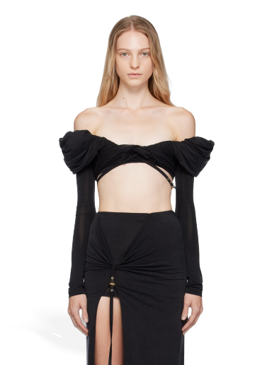 T-paita Jacquemus Le Chouchou 'Le Haut Spalla' Blouse Musta | 23H233TO072-2307