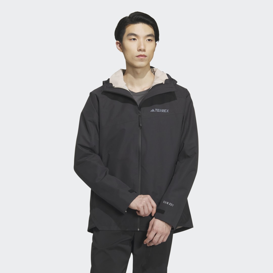 Takki adidas Performance THREE-IN-ONE RAIN.RDY SOFT SHELL JACKET Musta | IL8974, 0