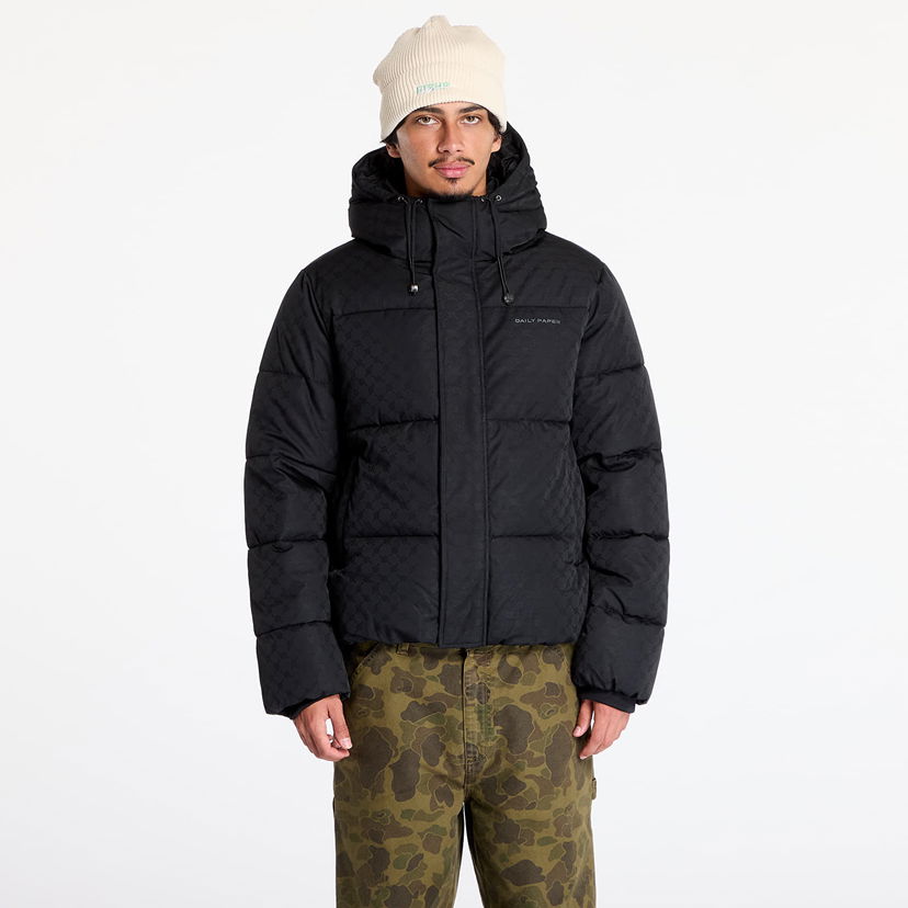 Puffer takki DAILY PAPER Monogram Puffer Jacket Black Musta | 1000119