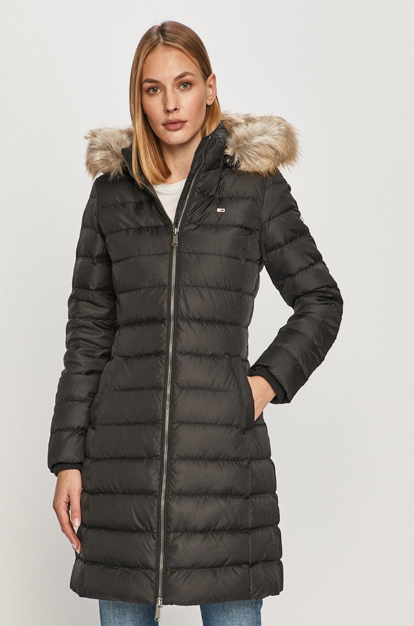 Puffer takki Tommy Hilfiger Puffer Jacket Musta | DW0DW09060, 0