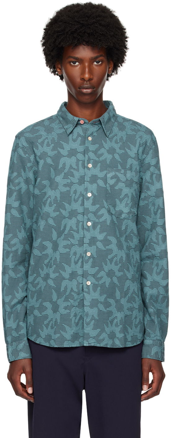 Paita Paul Smith PS Paul Smith Patterned Shirt Vihreä | M2R-614P-N22135-34
