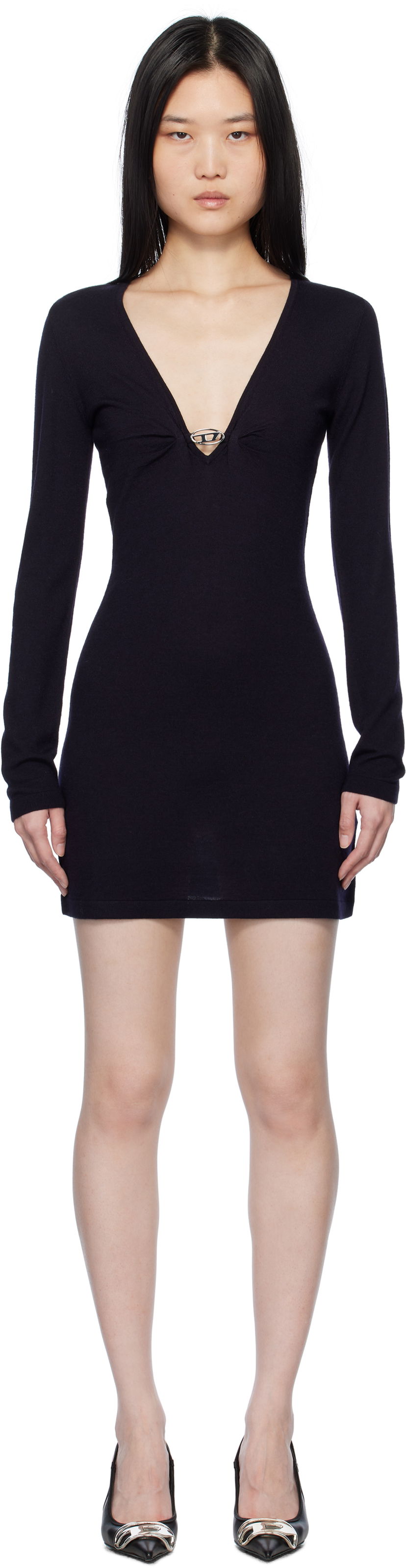 Mekko Diesel Diesel M-Placky Minidress Tummansininen | A17454 0JQAB