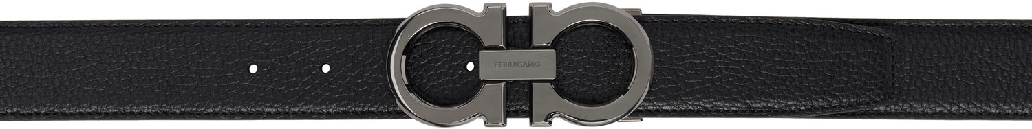 Vyöt FERRAGAMO Ferragamo Adjustable Gancini Reversible Belt Musta | 689134, 0