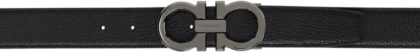 Vyöt FERRAGAMO Ferragamo Adjustable Gancini Reversible Belt Musta | 689134