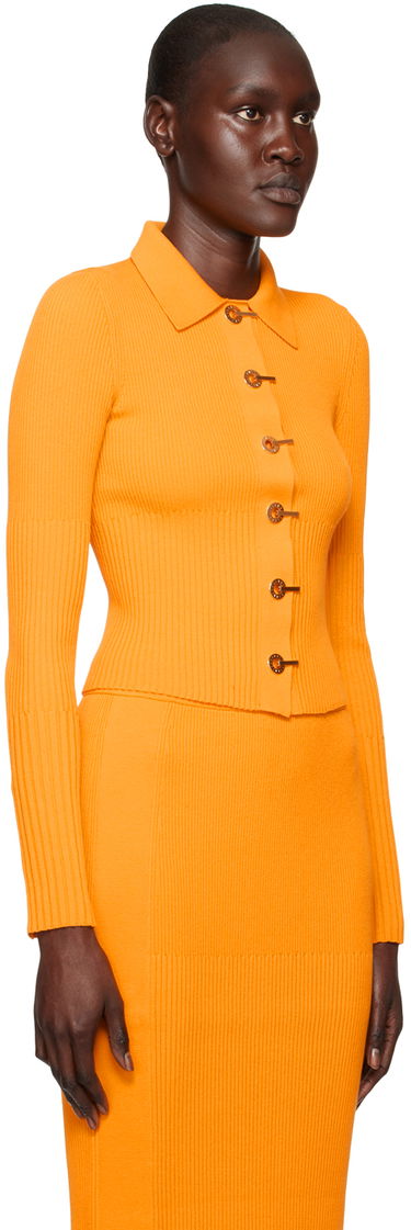 Villapaita Dion Lee Gradient Rib Long Sleeve Cardigan Oranssi | A7663R23, 1