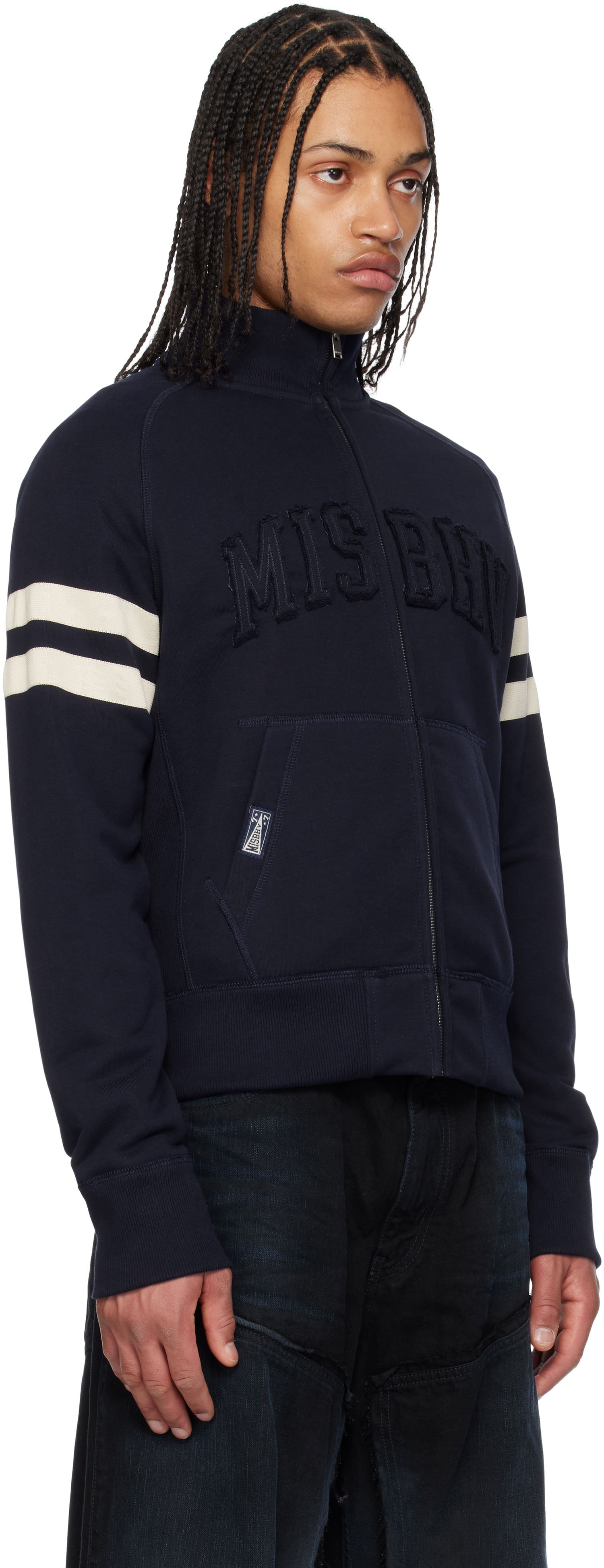 Huppari MISBHV MISBHV Zuma Zip-Up Sweater Tummansininen | 250M150, 1