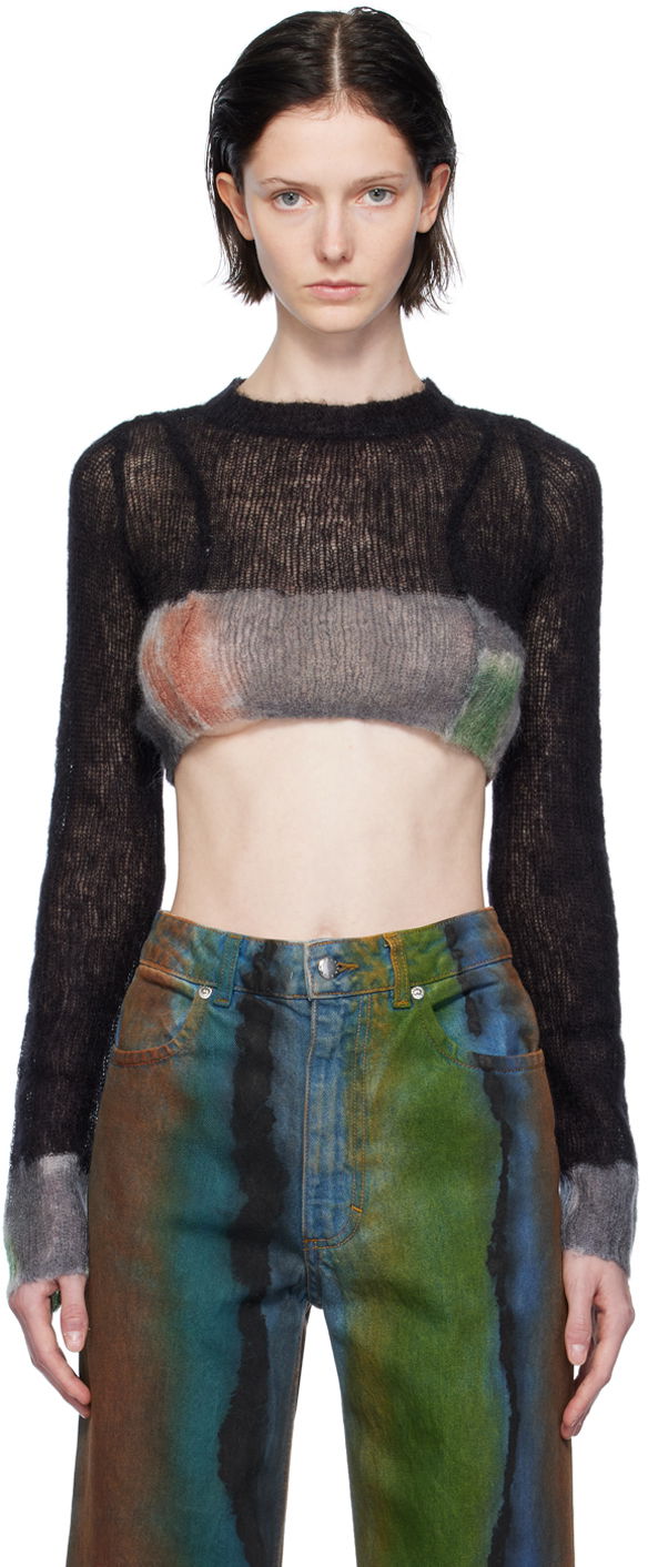 Villapaita Eckhaus Latta Composition Sweater Ruskea | 8037-EL-AW23-I -, 0