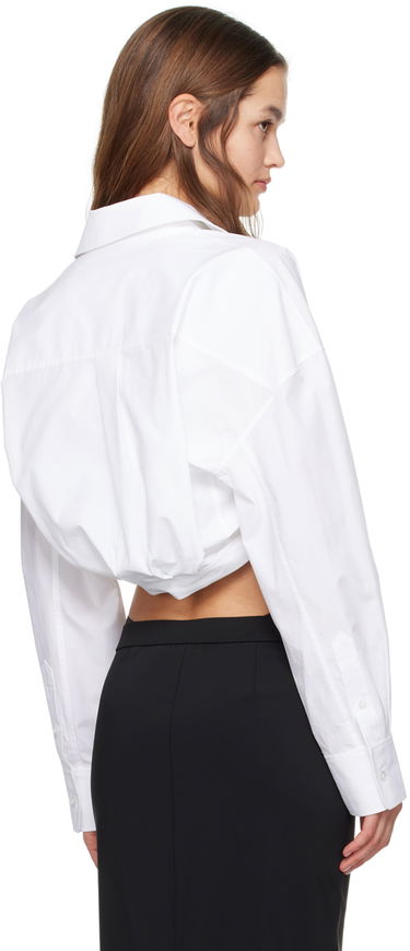 Paita Alexander Wang Layered Cropped Tie-Front Shirt Valkoinen | 4WC1241446, 2