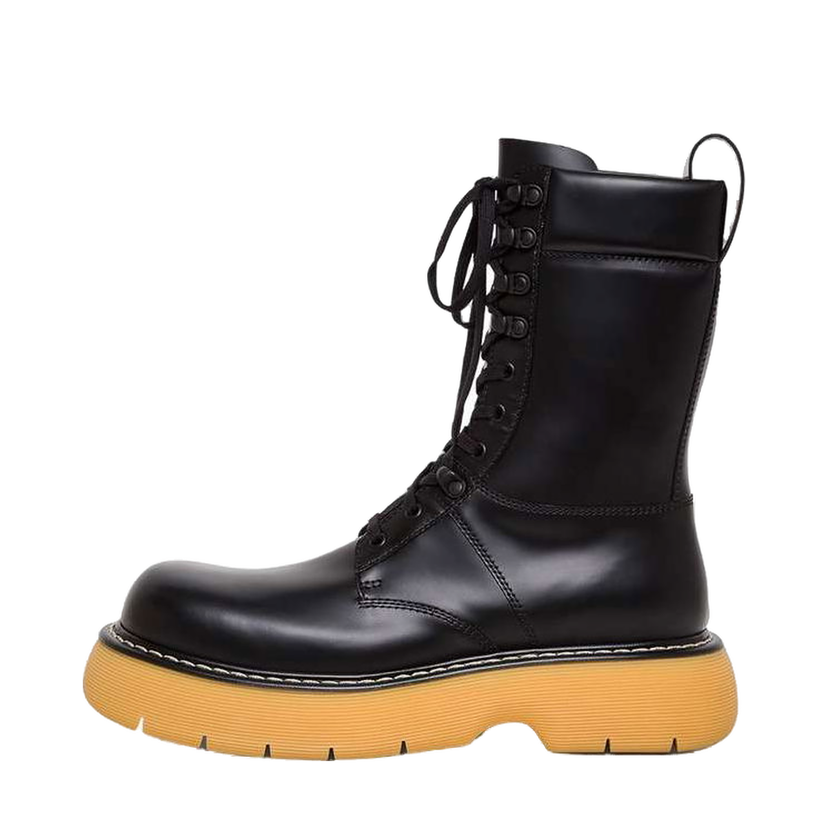 Tennarit ja kengät Bottega Veneta The Bounce Leather Lace Up Boot Musta | 651260V00H01032