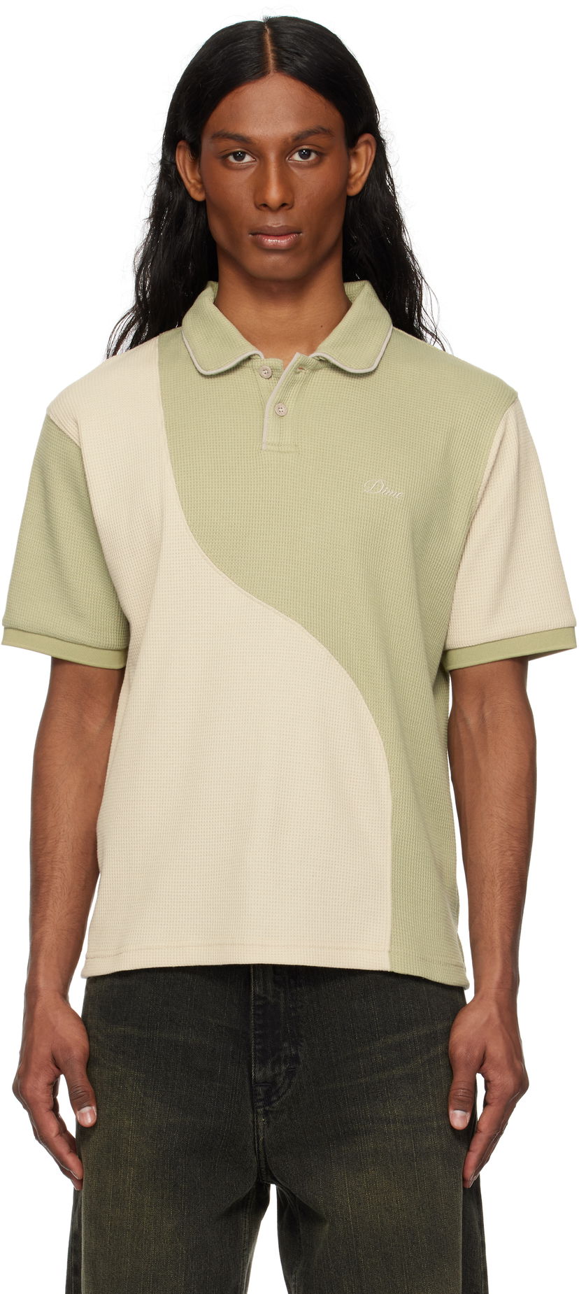 Poolopaita Dime Dime Waffle Polo Vihreä | DIME2SP256SAG
