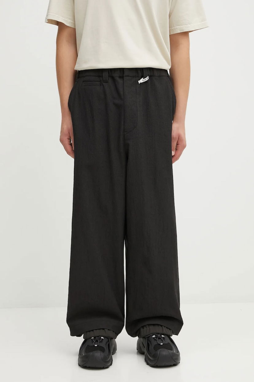 Housut Maison MIHARA YASUHIRO Maison MIHARA YASUHIRO SLEEVE LAYERED Wool Pants Musta | J15PT132