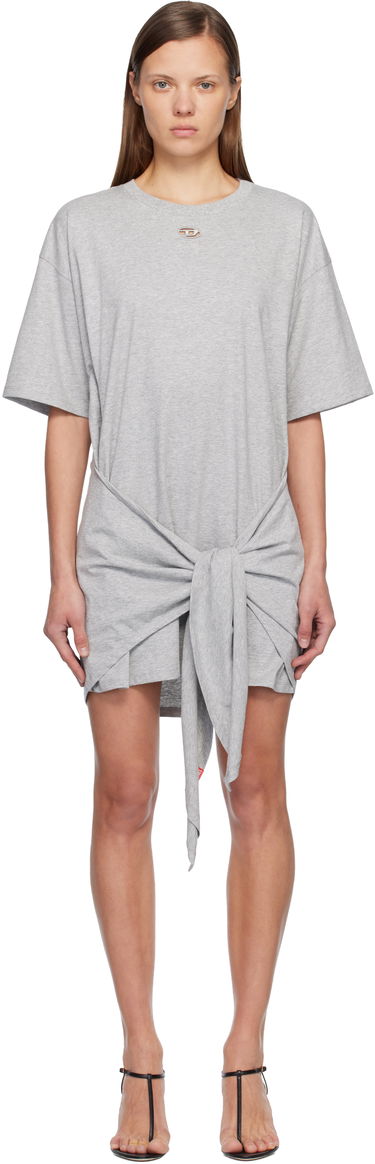 Mekko Diesel D-Eivor T-shirt Minidress with Tied Knot Detail Harmaa | A19232 0NIAX, 0