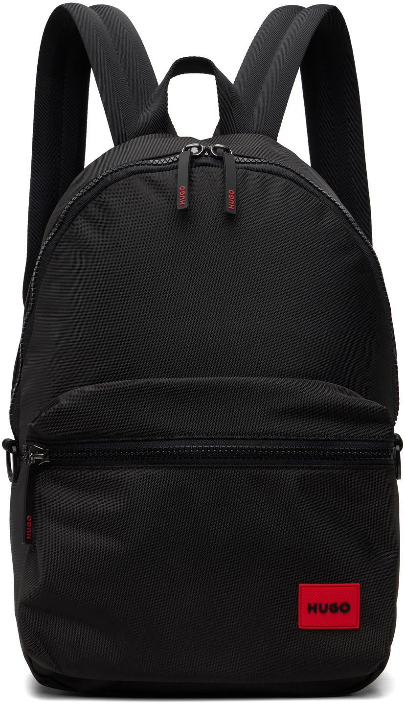 Reppu BOSS Logo Patch Backpack Musta | 50549717